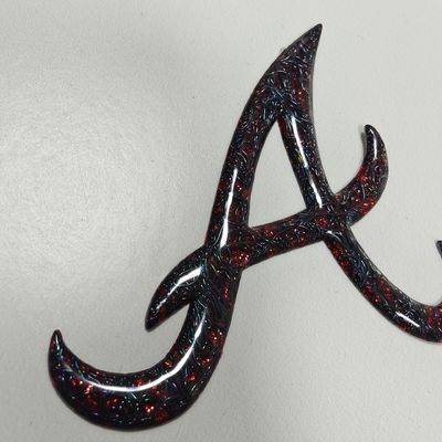 Étiquette de transfert de chaleur métallique rouge pour sac