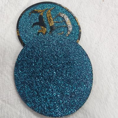 Écussons tissés broderie fil argent OEM pour vêtements