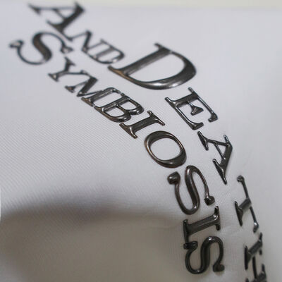 Étiquette de transfert thermique TPU métallique - Logo de lettre personnalisé Emblème pour vêtements et produits de marque