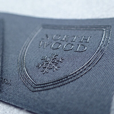 Étiquette de transfert thermique en silicone - Accessoire de vêtement lavable et élastique, badge personnalisé avec logo