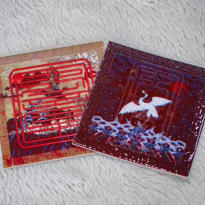 Étiquette imprimée sur écran de soie en tissu sur mesure - Logo de marque Leopard Pattern Patch de vêtements pour accessoires de vêtements