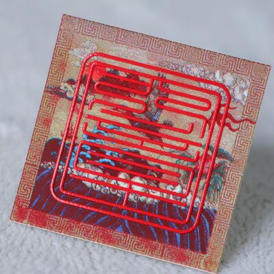 Étiquette imprimée sur écran de soie en tissu sur mesure - Logo de marque Leopard Pattern Patch de vêtements pour accessoires de vêtements