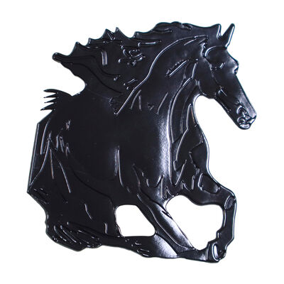 Étiquette de transfert de chaleur en TPU Black Running Horse