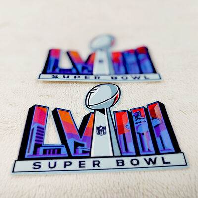 Patch à haute fréquence en TPU personnalisé - Emblème sportif du Super Bowl LVIII pour les vêtements