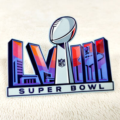 Patch à haute fréquence en TPU personnalisé - Emblème sportif du Super Bowl LVIII pour les vêtements