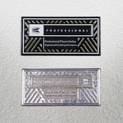 Patch TPU personnalisé haute fréquence - Badge série joueur professionnel or métallique et noir pour vêtements de sport