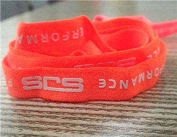 Bande élastique faite sur commande professionnelle d'habillement de couleur fluorescente avec le logo spécial