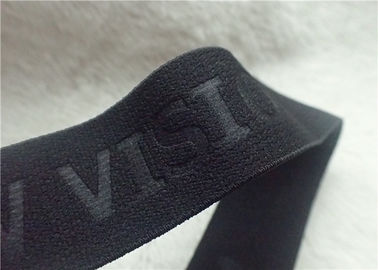 La bande élastique à haute fréquence de jacquard a gravé le logo en refief adapté aux besoins du client pour le vêtement