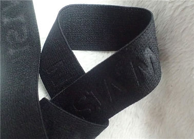 La bande élastique à haute fréquence de jacquard a gravé le logo en refief adapté aux besoins du client pour le vêtement