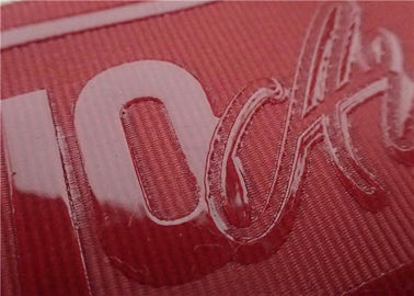 Label transparent brillant d'impression d'écran de logo de silicium dans le ruban de fil de polyester de Coloful