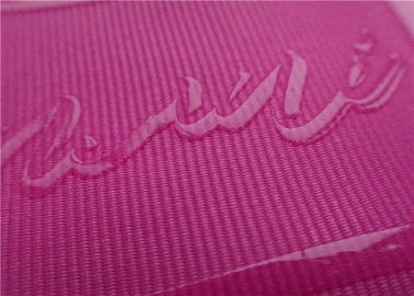 Label transparent brillant d'impression d'écran de logo de silicium dans le ruban de fil de polyester de Coloful