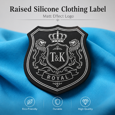 Les labels d'habillement de vêtements de sport avec 3D de impression fait sur commande ont soulevé l'effet de Matt de logo