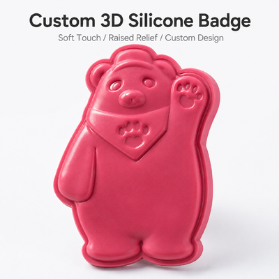 Cadeaux promotionnels souvenirs Personnalisés Ours Aimants de réfrigérateur Badge Magnétiques en forme de TPU Oekotex colorés