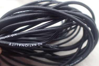 Corde élastique 2.5MM ronde colorée, logo d'impression d'écran sur la corde élastique