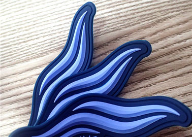 S / M/L corrections 3D/labels en caoutchouc bleu-foncé en caoutchouc pour l'habillement