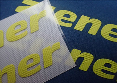 Labels jaune-clair extérieurs spéciaux de transfert de chaleur de marque pour le vêtement