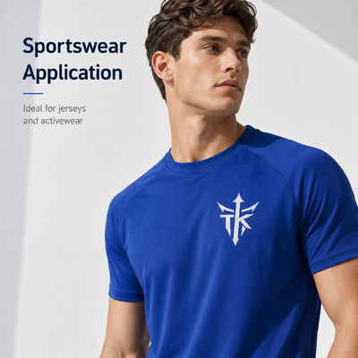 Étiquettes personnalisées de vêtements à transfert thermique en argent métallique mat lavable pour polos et vêtements de sport
