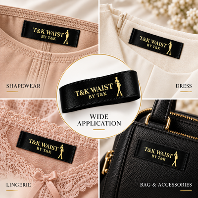 Eco-Friendly Custom Woven Clothing Labels with Customized Designs and Low MOQ 100pcs for Premium Fashion Brands