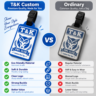 Custom Silicone Bag Tags with 3D Logo for Backpacks Keychains and Accessories