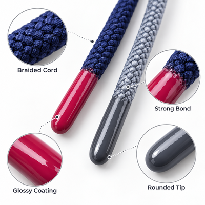 Embouts en silicone souple personnalisés pour cordons de sweat à capuche et accessoires de vêtement