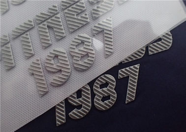 Effet tridimensionnel augmenté de logo de transfert de chaleur extérieure d'argent d'instantané de sergé