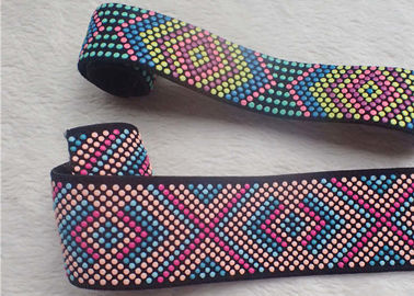 Le silicone adapté aux besoins du client pointille GV imprimé coloré BV de la bande élastique OEKO de jacquard