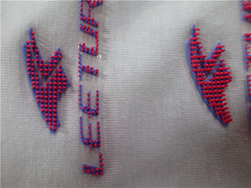 L'habillement de transfert de chaleur de logo du silicone 3D de points de brosse marque la haute - élastique