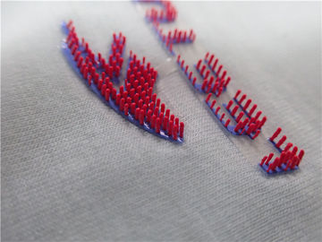 L'habillement de transfert de chaleur de logo du silicone 3D de points de brosse marque la haute - élastique