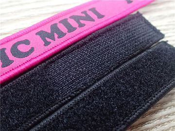 La sangle adaptée aux besoins du client de Velcro de polyester de mode tissée attachent du ruban adhésif pour le label de vêtement ou de sac