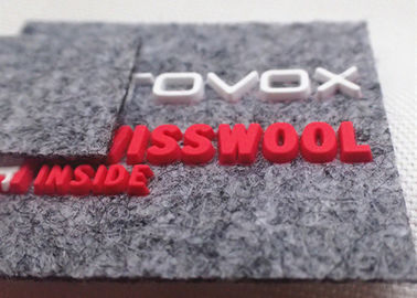 La coutume a senti le logo de silicone de corrections de tissu pour GV BV de chapeaux/sacs/vêtements OEKO