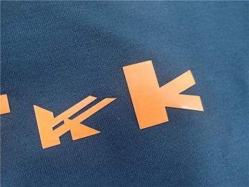 Fer brillant fait sur commande de l'orange TPU sur des corrections d'habillement, label de chaussure de transfert de chaleur