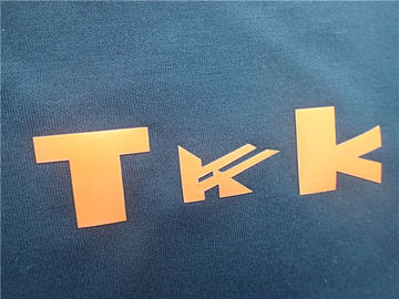 Fer brillant fait sur commande de l'orange TPU sur des corrections d'habillement, label de chaussure de transfert de chaleur