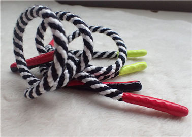 Double corde non élastique de polyester de couleur avec des fins brillantes de silicone pour la veste