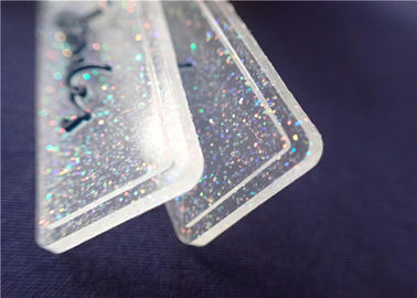 Insigne entièrement transparent personnalisé de PVC avec la poudre colorée pour le vêtement