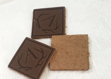 Label de relief personnalisé fait sur commande de Logo Jeans Genuine Leather Patch /Leather pour le vêtement