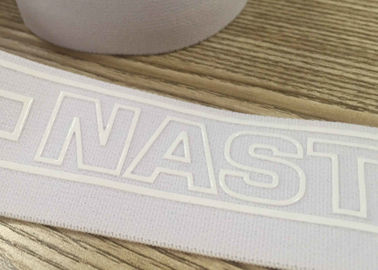 Ceinture élastique imprimée par silicone large de bande tissée par étroit écologique