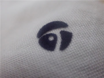 Logo de flocage monochrome de transfert de chaleur de peluche courte pour la couleur bleue lumineuse d'habillement