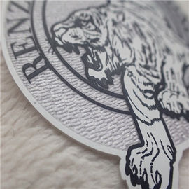 L'habillement fait sur commande d'OEKO raccorde le flocage de Tatami de transfert de chaleur de silicium de logo de tigre de forme irrégulière