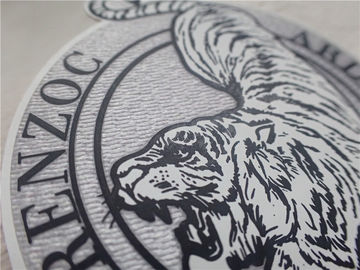 L'habillement fait sur commande d'OEKO raccorde le flocage de Tatami de transfert de chaleur de silicium de logo de tigre de forme irrégulière