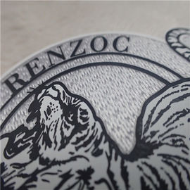 L'habillement fait sur commande d'OEKO raccorde le flocage de Tatami de transfert de chaleur de silicium de logo de tigre de forme irrégulière