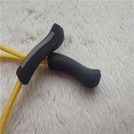 Extracteur en caoutchouc de tirette de corde argentée réfléchie d'injection pour la décoration de vêtement