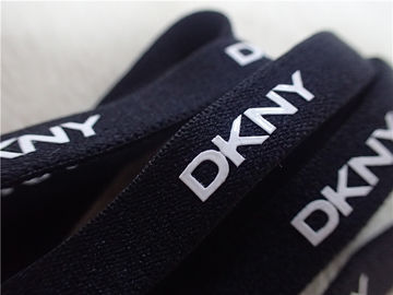 Bande élastique noire de sous-vêtements avec imprimer la protection de l'environnement de logo blanc de silicone