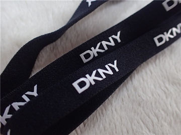 Bande élastique noire de sous-vêtements avec imprimer la protection de l'environnement de logo blanc de silicone