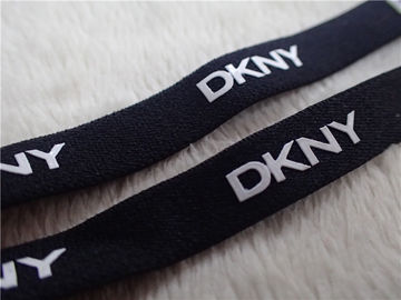 Bande élastique noire de sous-vêtements avec imprimer la protection de l'environnement de logo blanc de silicone