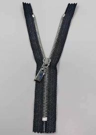 Les dents durables en métal de style de Y Zipper avec les tirettes pures de tissu/en métal de coton pour des jeans