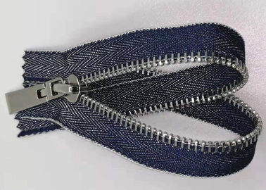 Les dents durables en métal de style de Y Zipper avec les tirettes pures de tissu/en métal de coton pour des jeans
