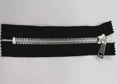 Tirette de dents de traction du double point 5# avec la couleur de nickel de tissu de coton
