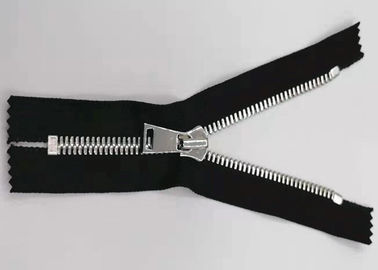 Tirette de dents de traction du double point 5# avec la couleur de nickel de tissu de coton