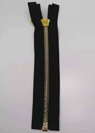 Tirette en laiton de dents en métal d'extrémité ouverte avec la couleur brillante d'or pour le textile à la maison