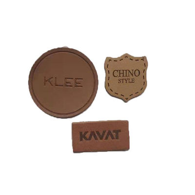 Corrections en cuir véritables de Clothing Logo Badges Heat Press Emboss de cowboy pour des jeans